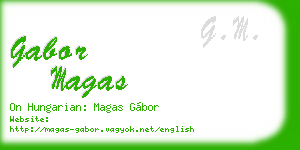 gabor magas business card