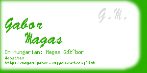 gabor magas business card